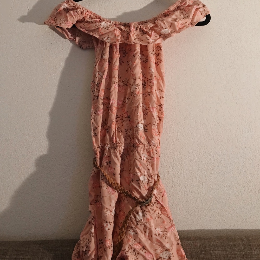 floral off the shoulder romper